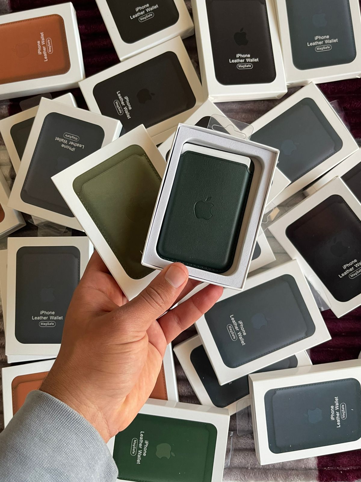 Apple Leather Wallet - Portefeuille en cuir pour iPhone